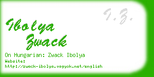 ibolya zwack business card